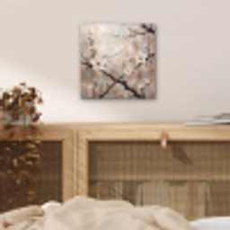 Bloesem - Takken - Schilderij - Beige - Serene aluminium wit klein -sfeer3