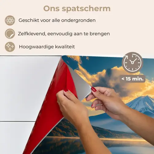 Berg - Rivier - Zonsondergang keuken achterwand spatscherm klein -spatscherm_NL
