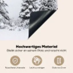 Fijnsparren - Sneeuw - Winter - Landschap - Stilte Inductie beschemer met haakjes klein -ky-onderkant-de
