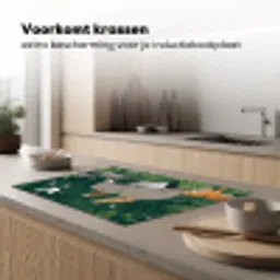 Tropisch - Jungle -  Groen Inductie beschermer vinyl 3mm klein -sfeer1