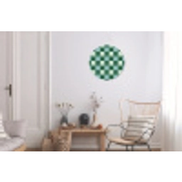 Schaakbord - Klassiek - Groen Wandcirkel aluminium klein 190 -woonkamer