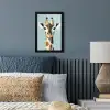 Giraffe - Illustratie - Bruin - Minimalistisch fotolijst zwart zonder passe partout klein -sfeer3