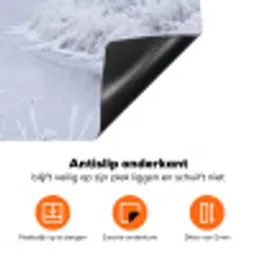 Rivier - Sneeuw - Bos - Winter - Schilderachtig Inductie beschermer vinyl 3mm klein -zzzzzzz-td-onderkant