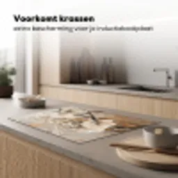 Bloemen - Natuur - Wit - Bloesem - Abstract Inductie beschermer vinyl 3mm klein -sfeer1