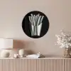Frietjes - Futuristisch - Zilver Fotolijst rond zonder passe partout klein -sfeer3