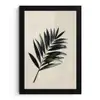 Palmblad - Subtiel - Groen - beige fotolijst zwart zonder passe partout klein -3d