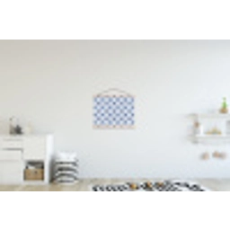 Patroon - Tegel - Blauw textielposter latten blank klein 122 -kinderkamer