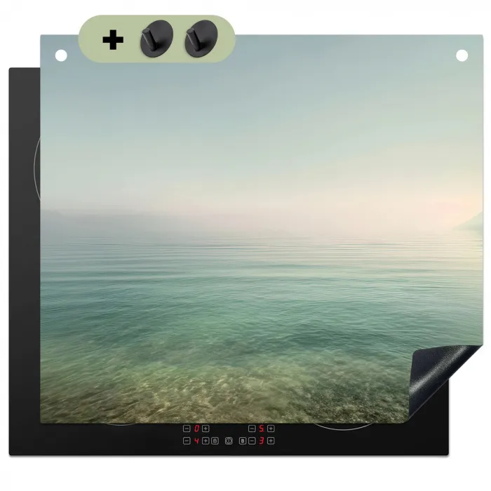 Zee - Horizon - Blauw - Mist Inductie beschemer met haakjes middel -3d