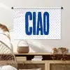 Ciao - Blauw - Stippen Wandkleed katoen middel -sfeer5
