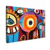 Abstract - Gezicht - Kleurrijk canvas 2cm klein -z3d