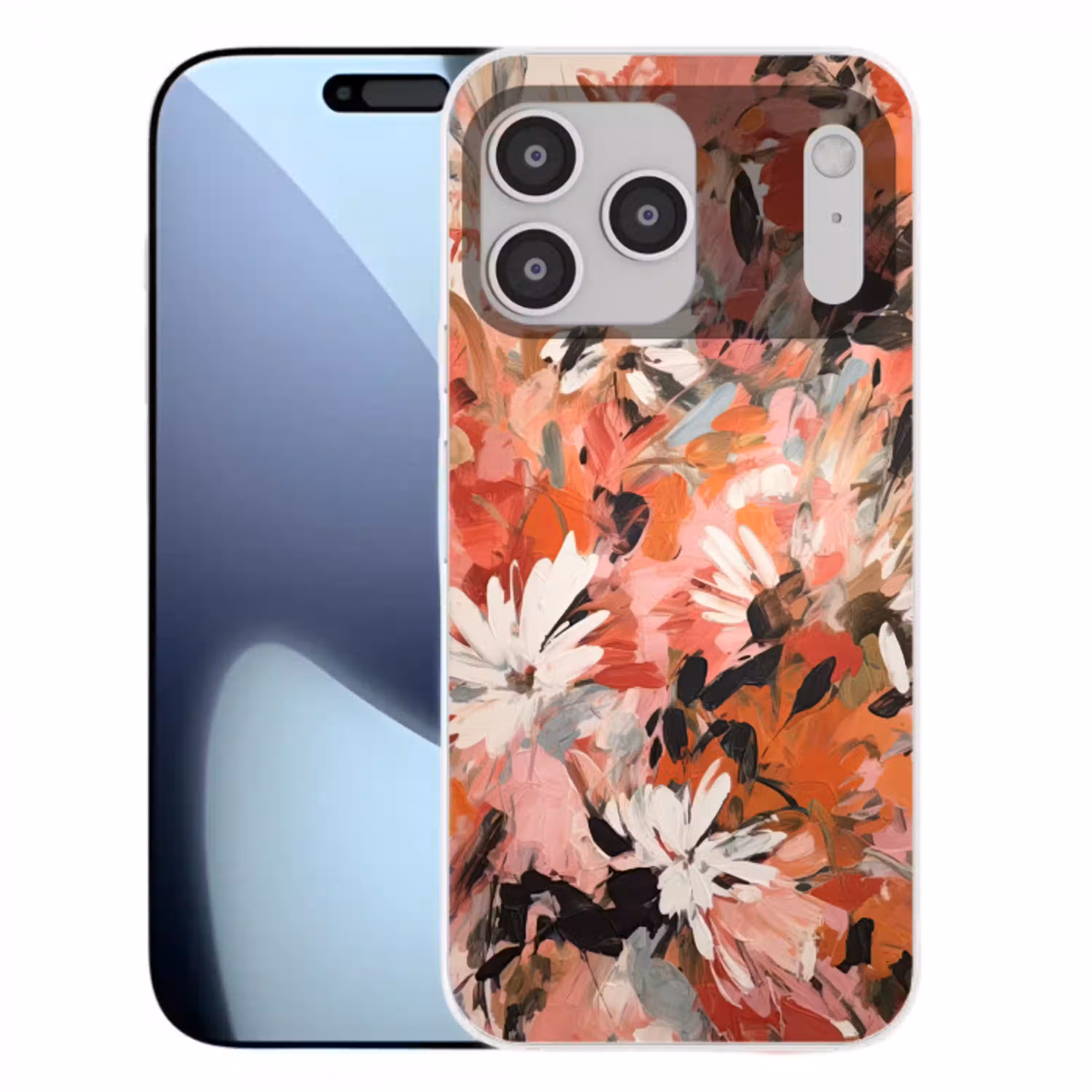 Bloemen - Kunst - Abstract - Verf Telefoonhoesje iPhone 17 Pro Max klein -3d
