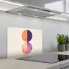 Abstract - Cirkels - Paars keuken achterwand spatscherm klein -3d_schuin