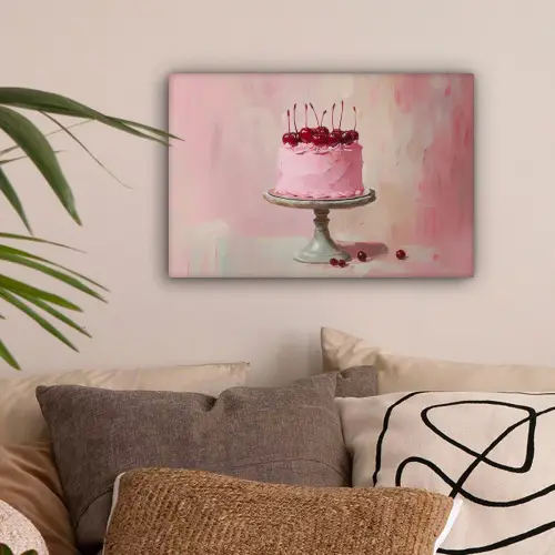 Taart - Pink - Cherry canvas 2cm klein -sfeer1