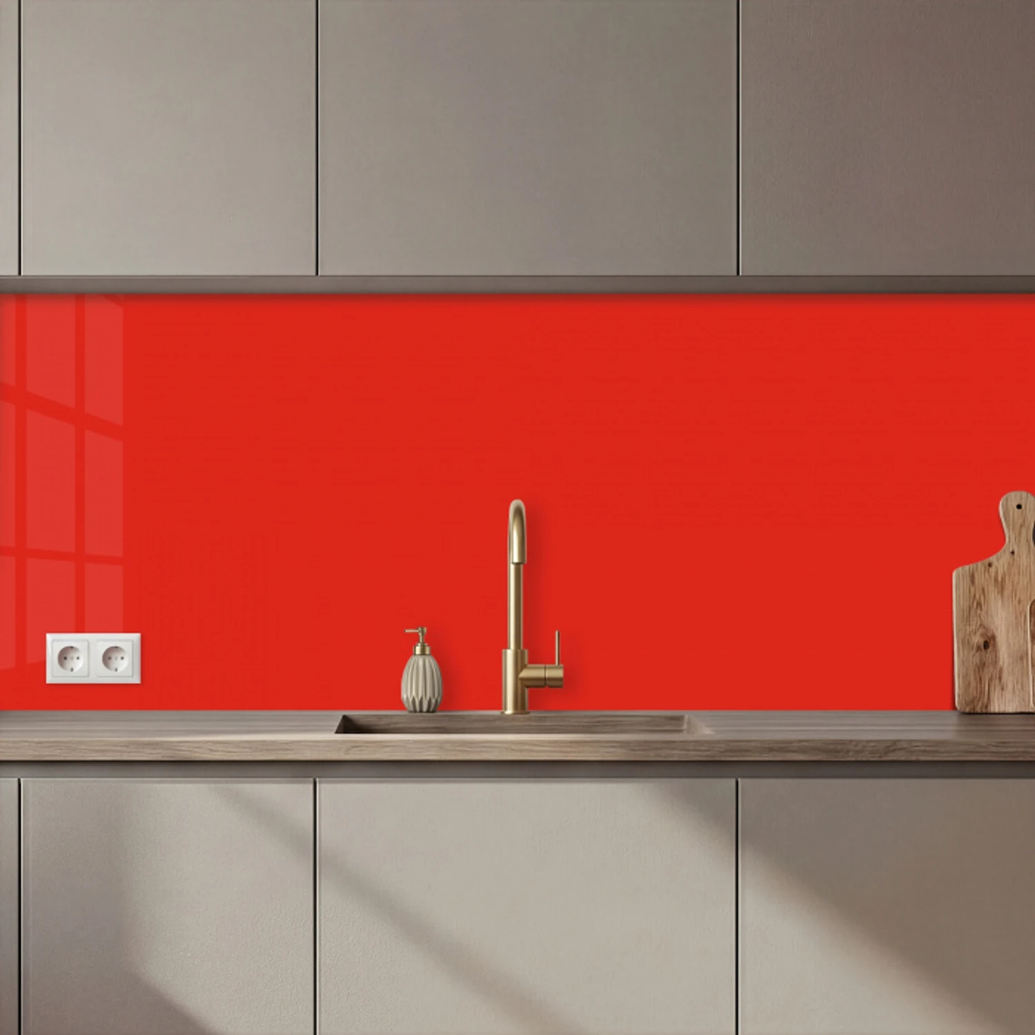 Rood - Kleur - Effen keuken achterwand 2 middel 871 zz_3dshopping
