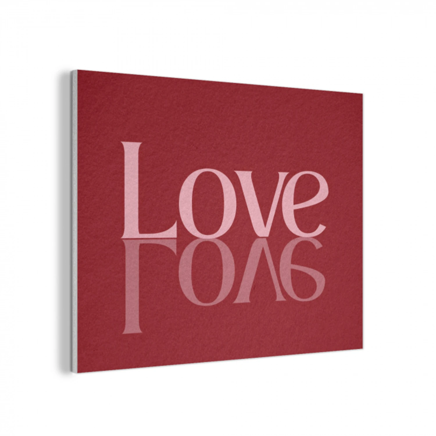 Love - Spiegeling - Rood PET vilt klein -3d