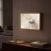 Bloem - Beige - Verf - Schaduw Light Box met batterij (Wandlamp) middel -sfeer1