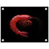 Garnaal - Rood - Dieren tuinposter los doek klein -3d