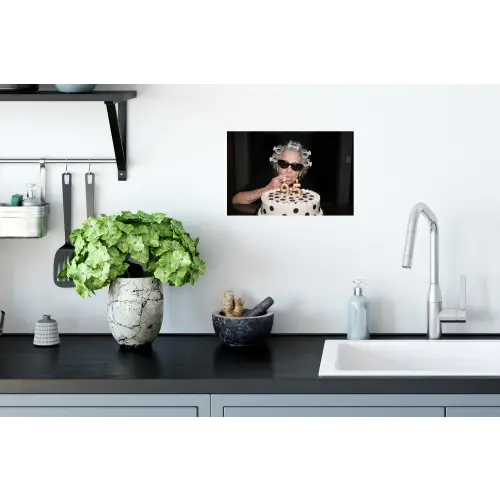 Verjaardag - Krulspeld - Oma Muursticker klein -keuken