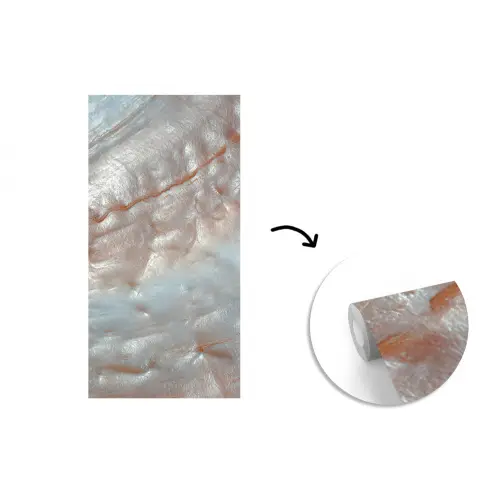 Binnenkant van een schelp uit de natuur bedekt met parelmoer fotobehang vinyl groot -3d