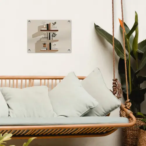Plankjes - Boeken - Vaasjes - Planten tuinposter los doek klein -sfeer7
