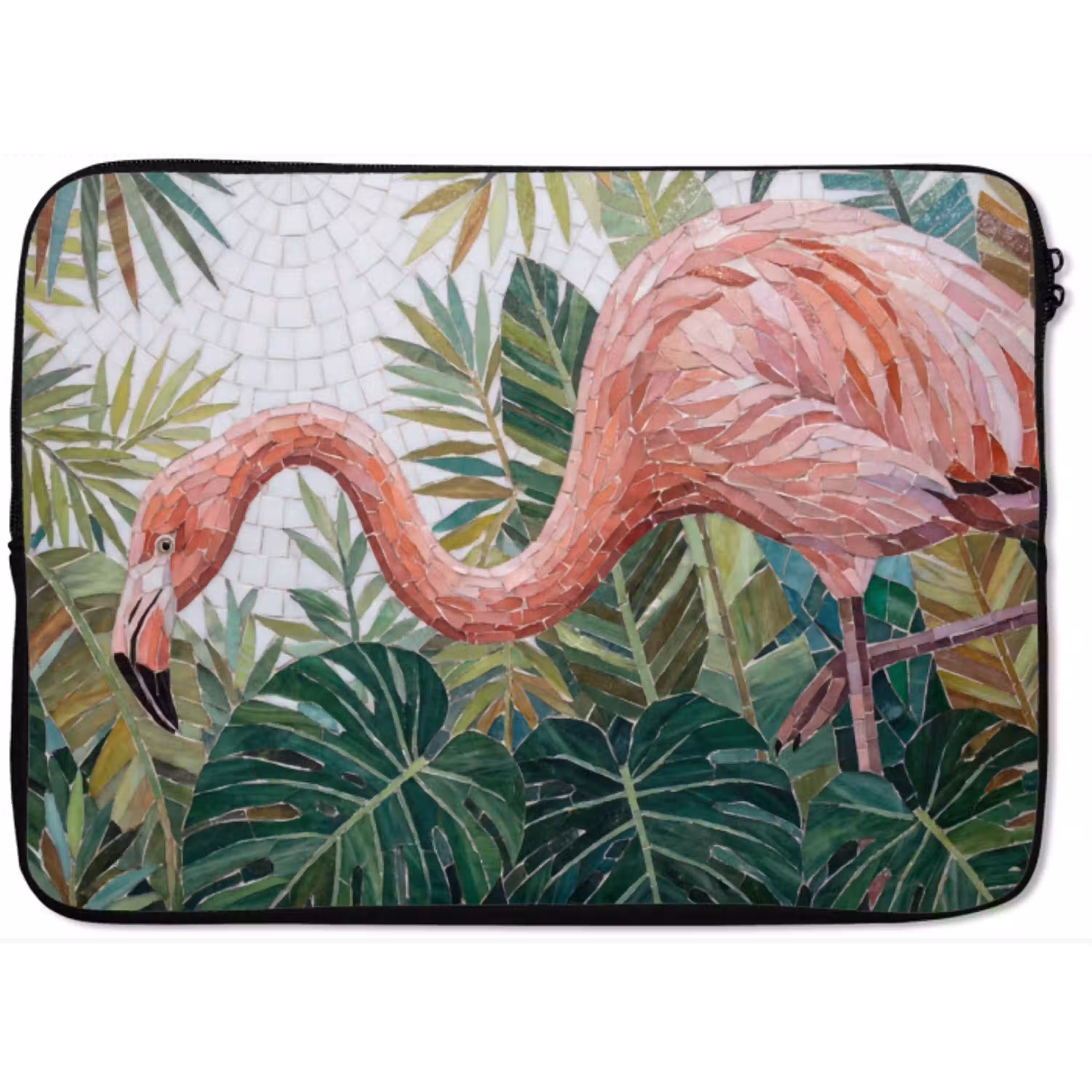 Natuur - Bladeren - Abstract - Groen - Vogel laptophoes neopreen klein -zkaufland3dotto