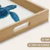 Schildpad - Blauw - Schild Dienblad Rechthoek middel -USP_HandgreepES