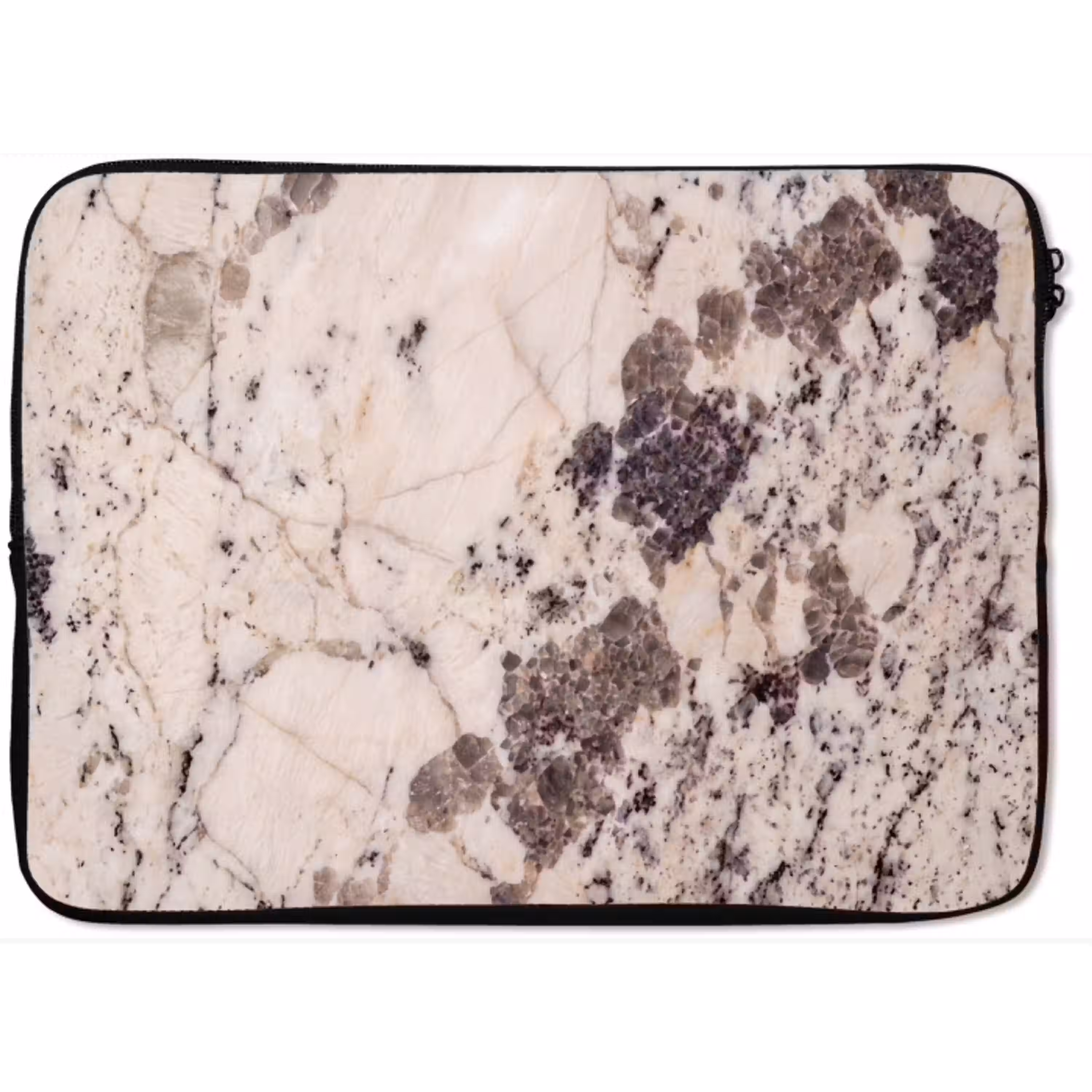 Natuursteen - Patroon - Abstract - Beige - Grijs laptophoes neopreen klein -zkaufland3dotto