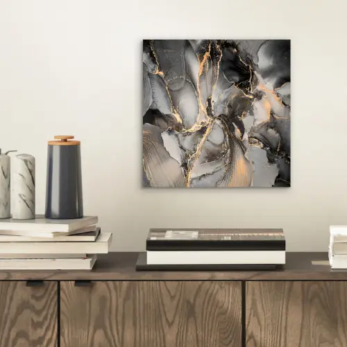 Grijs - Luxe  - Goud - Marmer aluminium wit klein -sfeer1