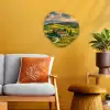 Toscane - Landschap - Wijngaarden Wandcirkel Organisch Forex 3mm klein -sfeer4