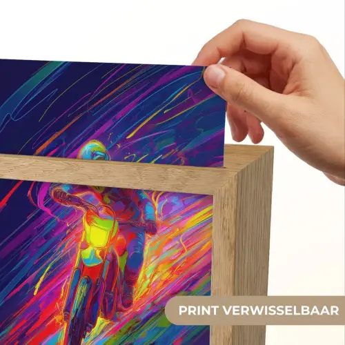 Crossmotor - Neonkleuren - Lijnen - Helm Light Box met kabel (Kinderlampje) klein -USP_websiteprintNL