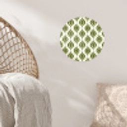 Patroon - Retro - Groen Wandcirkel behangsticker klein 186 -sfeer4
