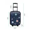 Patroon  van planeten Kinderkoffer - Zwart klein -productfoto_formaten