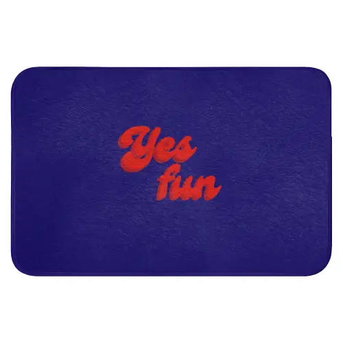 Blauw - Rood - Yes fun - 3D Badmat klein -3d