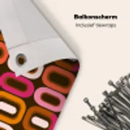 Modern - Retro - Kleurrijk Balkonbeschermer Duitsland klein 596 -closeup_NL