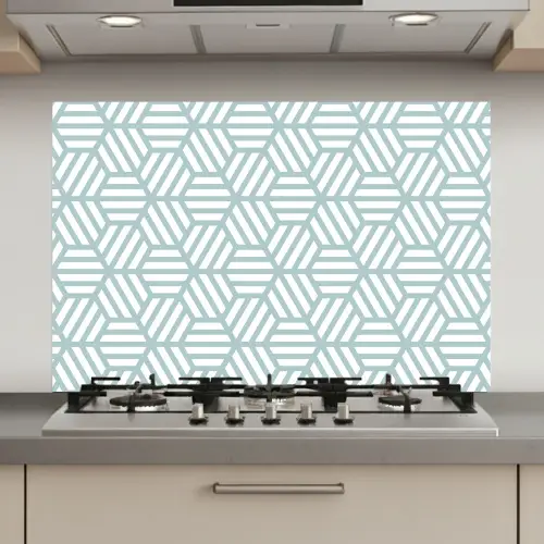 Groen - Geometrie - Patronen - Abstract keuken achterwand spatscherm klein 900 -3d_website