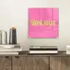 Roze - Groene Bonjour - art-deco plexiglas 5mm klein -sfeer1