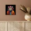 Graffiti - Luipaard - Zwart - Jas aluminium wit klein -sfeer4