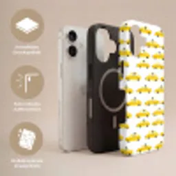 Taxi - Iconisch - Geel Toughcase MagSafe Apple iPhone 17 klein 1017 -USP_Lagen_DE