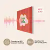 Ciao bella - Tekstwolk - Strepen - Oranje PET vilt klein -USP_NL