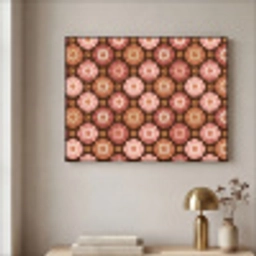 Geometrisch - Bloemen - Kleurrijk Textielframe zwart klein 947 -sfeer2