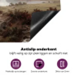 Berglandschap - Meer - Bergen - Vallei - Klassiek Inductie beschermer vinyl 3mm klein -zzzzzzz-cc-onderkant