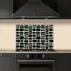 Modern - Organisch - Zwart keuken achterwand spatscherm klein 900 -sfeer1