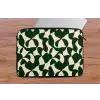 Groen - Organische vlakken - Crème laptophoes neopreen klein 279 -tafel