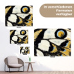 Vlinder - Vleugel - Geel tuinposter los doek klein -Xsfeer9_DE