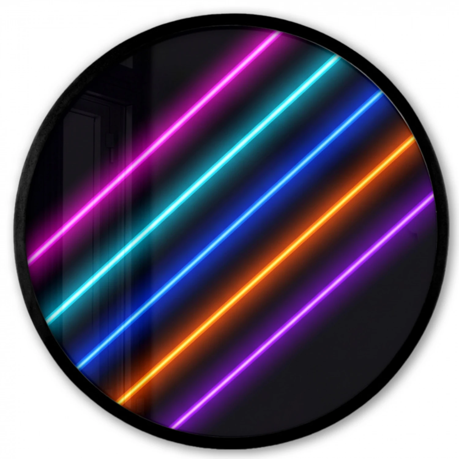 Esthetiek - Retro - Neon Fotolijst rond zonder passe partout klein -3d