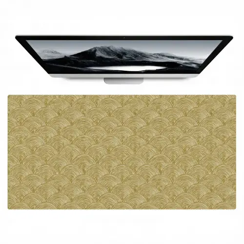 Waaier - Geometrisch - Groen Muismat XXL klein 681 -zzz3d