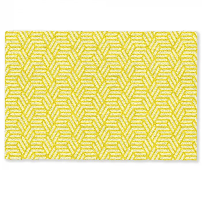 Geel - Patroon - Geometrisch Deurmat klein 898 -zkaufland3d
