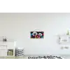 Street Art - Kleurrijk - Muur textielposter latten blank klein -kinderkamer