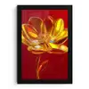 Bloem - Goud - Glazen fotolijst zwart zonder passe partout klein -3d