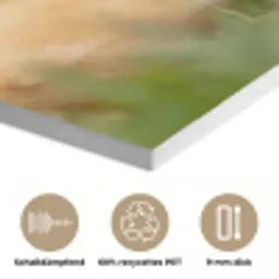 Pijltje - Eend - Natuur - Geel PET vilt klein -closeup_DE